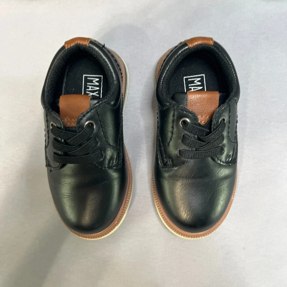 Max + Jake Mix NO. 6 Boys US 6 Oxford Shoes Black Brown Leather Lace Up 2-Pairs
